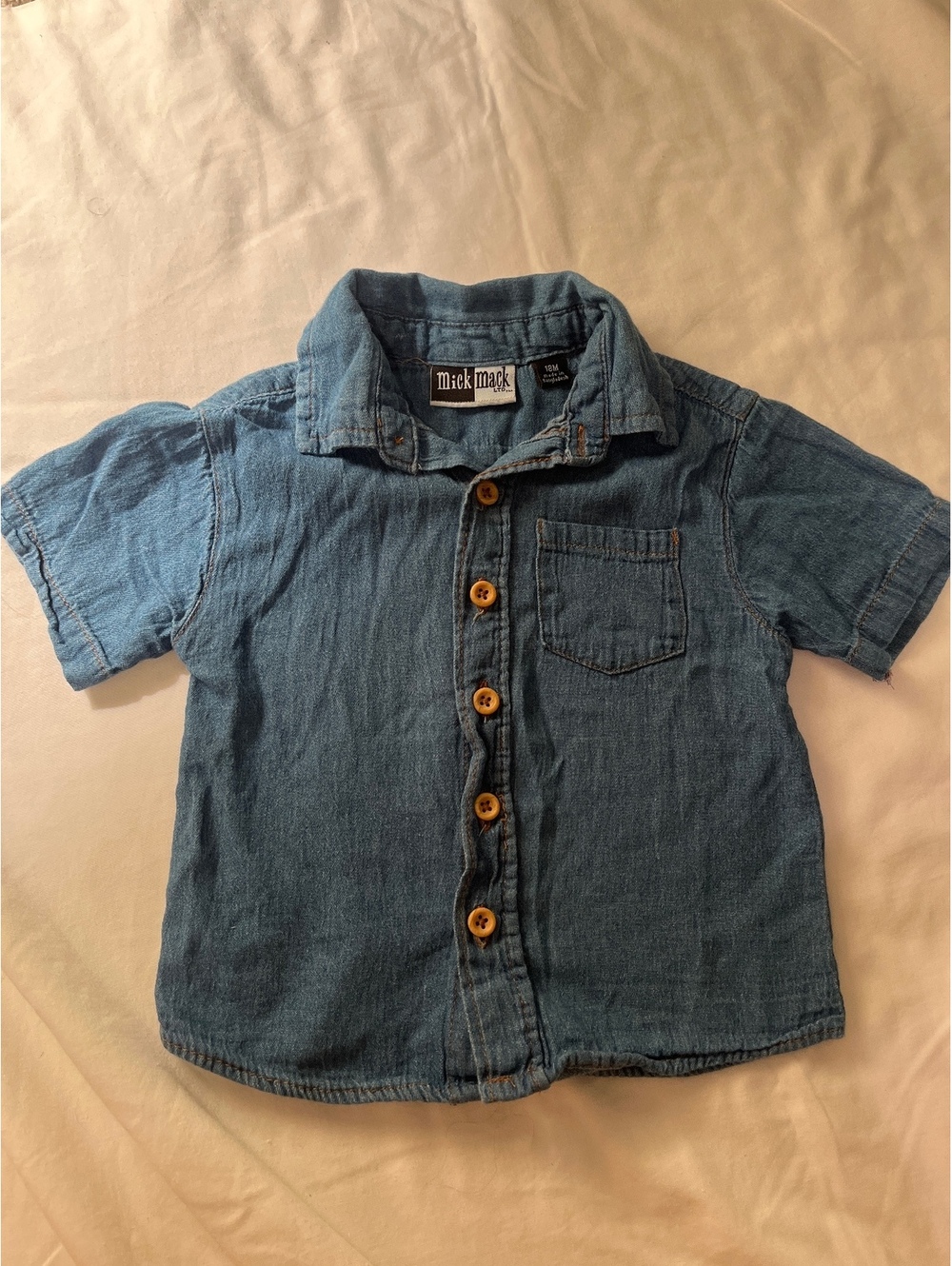 Mick Mack Toddler Denim Button-Up Shirt 18M